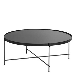 Table de meuble rond en fer au Design moderne, décoration de salon, couleur dorée, blanche et marron - Product Image 4