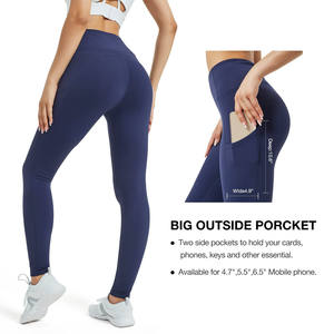 Venta al por mayor de alta calidad de moda de las señoras de talla grande pantalones de las señoras de cintura alta de las mujeres pantalones ajustados logotipo personalizado servicio OEM - Product Image 3