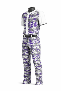 Uniforme de Béisbol Personalizado con Camuflaje, Conjunto de Camiseta y Pantalones, Kit de Equipo con Camuflaje Digital, Secado Rápido y Transpirable - Product Image 3