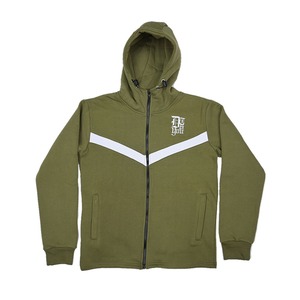 ชุดวอร์มผ้าฟลีซสองชิ้นพร้อมโลโก้ปักลายและพลอยเทียมสำหรับผู้ชายชุดออกกำลังกายกางเกงออกกำลังกายในยิมสีเขียว & ขาว - Product Image 5