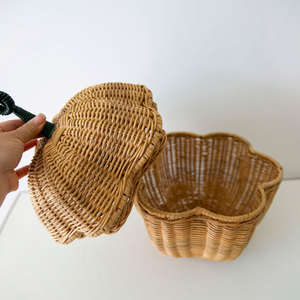 Décorations de chambre de bébé, panier en rotin en forme de citrouille, accessoires de mobilier bohème pour chambre d'enfant, coffret cadeau pour nouveau-né - Product Image 2