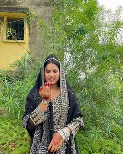 Women's Radiance Suit Set with Sequin Work <b>Top</b> Pant and Matching Dupatta New Design Bollywood Style for Parties - Product Image 4