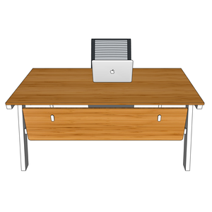 YBamboo BFYB007 160x80cm Simple Design Ergonomic <b>Computer</b> <b>Desk</b> Wooden Table with Adjustable Iron Legs for Hotel or Home Office - Product Image 2