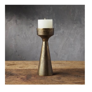 Candelabro de tallo largo de Metal dorado antiguo, soporte minimalista de forma cuadrada Vintage, juegos al por mayor para decoración del hogar - Product Image 1