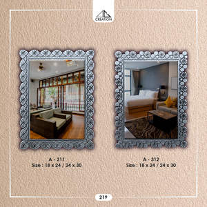 Miroir de salle de bain design à rainure en V avec réflexion claire pour les espaces intérieurs modernes en provenance d'Inde - Product Image 2