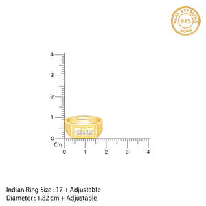 Bague en diamant Golden Eternal Bliss pour homme, plaquée or, argent 925, à porter au quotidien, au bureau et en soirée - Product Image 6