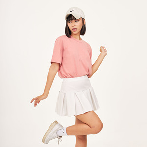 Camisetas Unisex informales ajustadas de secado rápido antiarrugas de Color melocotón para mujer, tela básica transpirable de brezo, uso diario, nuevo - Product Image 1