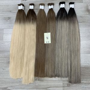 Nouvelle tendance chaude en gros brut vierge Ombre point culminant droit Double dessiné cuticule aligné vietnamien en vrac de cheveux humains - Product Image 2