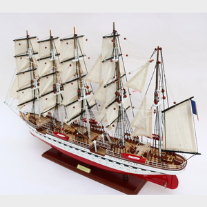 เรือจำลองไม้แบบอเมริกัน งานออกแบบตามสั่งจากผู้ผลิตเจีย เนียน งานฝีมือโลหะแกะสลัก สไตล์การเดินเรือ คุณภาพสูง สำหรับตกแต่งบ้าน - Product Image 6