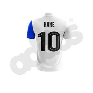 Conjunto de Uniforme Personalizado para Equipo de Cricket, Jersey Deportivo de Poliéster de Secado Rápido y Pantalones con Logotipo Impreso, Kit de Partido Azul y Blanco - Product Image 5