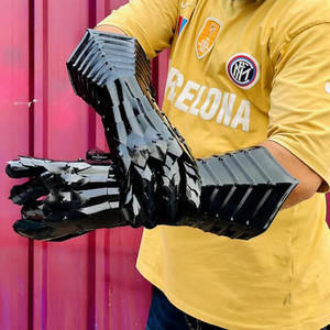Meilleur ensemble de gants médiévaux en acier pour Halloween Gants d'armure en métal noir inspirés du style médiéval historique - Product Image 2
