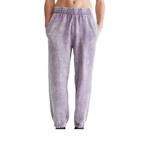 2025 pantalons de survêtement rayés incurvés imprimés de logo personnalisé polaire éponge confortable lavé évasé pantalons pour hommes de couleur unie - Product Image 1