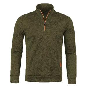 Moda para hombre media cremallera pullover sudadera 380 GSM mezcla de algodón polar diseño casual OEM y ODM logotipo bordado Diseño - Product Image 6