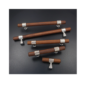 Single Sided Brass and Wood Pull <b>Handle</b> Customized Size for Wooden <b>Door</b> & Kitchen Drawers Hot Sale at Economical Price - Product Image 3