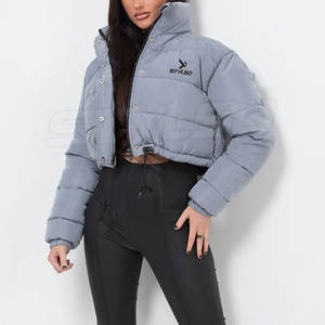 Veste courte décontractée pour femme, Design personnalisé, couleur unie - Product Image 5