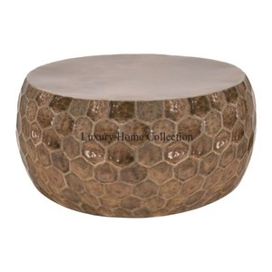 Centre et table d'appoint en métal d'ombre antique en laiton de conception de feuille avec 3 en 1 approvisionnement de décor d'hôtel résistant de conception unique de fantaisie - Product Image 6