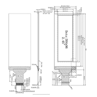 Módulo de Pantalla PMOLED Industrial Inteligente con Montaje en Panel, Original, 2.45 Pulgadas, 304x96, Azul, 16 Niveles de Gris, SPI I2C SH1126G
