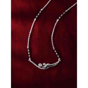 NOVAMART Fine Buy Pure Silver Mangalsutra Fine Beaded Necklaces Perfect Gift for Your <b>Wife</b> Wholesale Export - Product Image 2