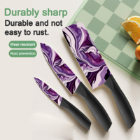 Set Pisau Koki Keramik 2-Piece Baru, Profesional, Ambidextrous, Aman untuk Mesin Cuci Piring, Gagang Plastik, Tahan Lama, Berkualitas Tinggi, Gratis