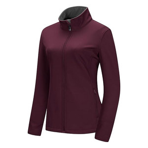 Veste Softshell légère pour femmes, doublée en polaire, coupe-vent, résistante à l'eau, chaude, à capuche, pour la course à pied - Product Image 6