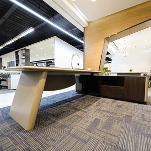 Escritorio Ejecutivo Ergonómico Moderno en Forma de L, Mueble de Oficina de Madera Ecológico y Duradero, con Almacenamiento, para Gerentes de Viviendas - Product Image 4