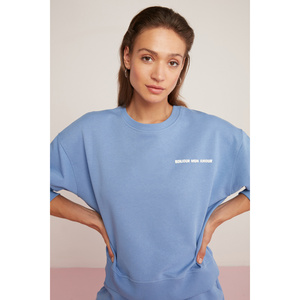 Sweat-shirt confortable à col rond imprimé ultra doux en molleton de coton pour femme ETHIQUET Sandra - Product Image 4