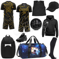 Kits d'uniformes de football Unisex Match Training Football Uniform Kits Set With Bag Ball Socks Hoodies Duffle Bag And Bag Pack