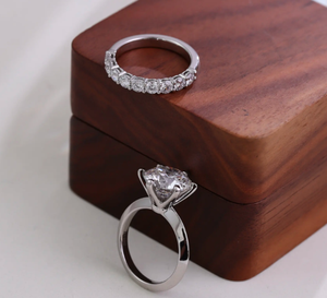 ชุดแหวนเพชรโมอิส Vvs1สีขาวทอง - Product Image 5