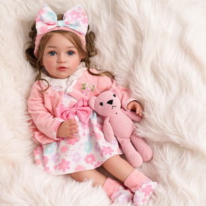 Babeside gerçekçi yeniden doğmuş bebekler Celina 20 ''el işi yürümeye başlayan kız vinil kafa ve Snuggly bez vücut yumuşak oyuncak modeli oyuncak - Product Image 3