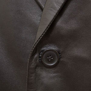 เสื้อโค้ทหนังผู้ชายแนวสตรีทสูงสำหรับฤดูใบไม้ร่วง/ฤดูหนาวแจ็คเก็ตลำลองสีทึบกันน้ำระบายอากาศสไตล์ใหม่ - Product Image 5