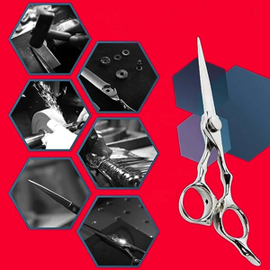 กรรไกรตัดผมสำหรับช่างตัดผมมือขวา สแตนเลสอย่างดี ขนาด 6 นิ้ว ด้ามจับขนาดกลาง ขายดีที่สุด - Product Image 2