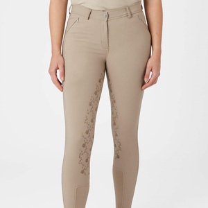 Pantalones técnicos para montar a caballo para mujer, pantalones personalizados al por mayor, ropa ecuestre, estampado de silicona, pantalones de montar con agarre completo - Product Image 1