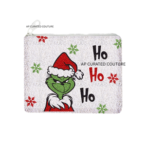 Monederos con cuentas de tema navideño hechos a mano para mujer, accesorios de moda y ropa elegantes disponibles - Product Image 2