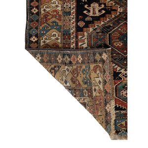 พรมขนสัตว์ทอลายเรียบสีน้ำเงินคลาสสิก Aalam ลายเรขาคณิตรูปเพชร รูปทรงสี่เหลี่ยมผืนผ้า สำหรับบ้าน ห้องนั่งเล่น ห้องนอน ทางเดิน-Paem-1357 - Product Image 5