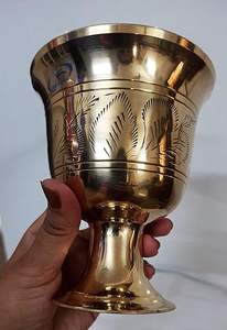 Mortero y Maja de Latón Hechos a Mano, Juego de Okhli Musal, Hecho a Mano para Azafrán y Especias, Uso en la Cocina del Hogar, Mejor Calidad - Product Image 5