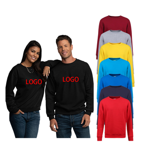 100 por ciento de algodón logotipo personalizado impreso pareja sudaderas cuello redondo pulóver sudadera hombres Oversize pulóver sudadera - Product Image 1