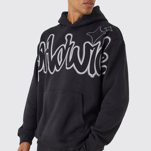 Custom Logo Printed Street Wear Style Men Tracksuits / Latest Design Fashion Training Flared Pants With <b>Hoodies</b> - Product Image 6