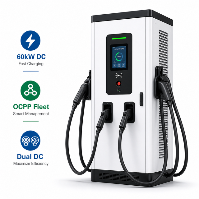 60kW GB Charging Pile Dual Gun Charger GB/T Commercial Operation EV Charger Single Single-Gun DC Plug-and-Play Version
