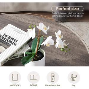 Mesa de Centro Moderna Ecológica de Hierro con Marco Negro Brillante y Tapa de Madera para Sala de Estar, M.R. Modelo de Artesanía - Product Image 2