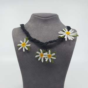 Aguja Encaje Pelo Trenza Margarita Collar Collares de moda Colección - Product Image 1