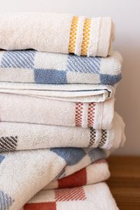 Cotton <b>Bath</b> <b>Towel</b> <b>Set</b> Soft Absorbent <b>Towels</b> Striped Checkered Bathroom Spa Hotel Use - Product Image 1