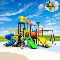 Grande Glissade Extérieure en Métal et Plastique pour Enfants Divertissement de Jardin Parc d'Attractions Installations pour Parcs d'Aventure