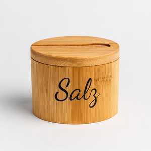Caja de especias de madera con tapa y tarro Apto para lavavajillas y horno ecológico de grado alimenticio - Product Image 4