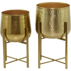 Maceta de Acero Galvanizado Corrugado Resistente, Resistente a la Intemperie, Recubierta de Zinc, con Asas Dobles, Cubo de Jardín Industrial - Product Image 5