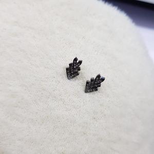 Pendientes de Plata de Ley 925 con diseño de animales y diamantes pavimentados naturales, joyería de plata hecha a mano, tamaño de 11MM x 8MM - Product Image 1