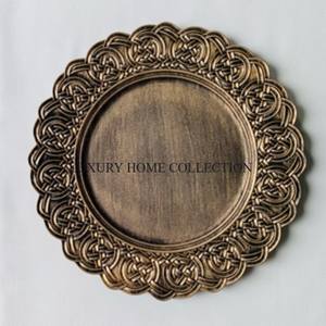 Premium Quality Meta Iron Home <b>Food</b> Charger Plate High Demanding Large Size Kitchen Ware Hotels <b>Party</b> <b>Food</b> Show Plate in India - Product Image 3