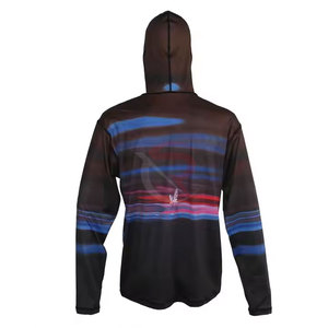 Sweat à capuche de pêche pour homme de haute qualité, léger, respirant, imprimé uni, avec cordon de serrage, en polyester/coton pour l'hiver - Product Image 5