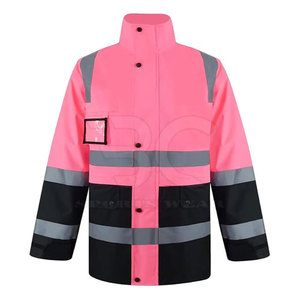 Ropa de trabajo de seguridad para hombres Chaqueta reflectante de seguridad de alta visibilidad Logotipo personalizado Ropa de trabajo al aire libre Chaquetas a prueba de viento de concha suave - Product Image 1