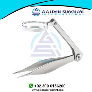 Pinzas de ortodoncista dental con lupa, instrumentos de laboratorio dental médico, herramientas de odontología edentulosas - Product Image 3