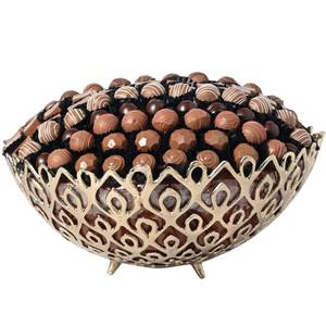 Cuenco martillado de Metal con forma elegante, plato de mesa ecológico de gran calidad para servir Chocolate, soporte moderno para postres para uso en bodas - Product Image 5
